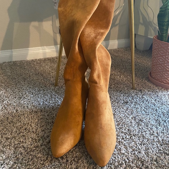 Long Suede Over the Knee Boots - Picture 1 of 5